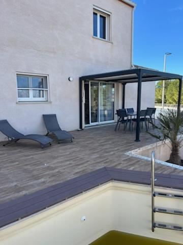 Maison 8 Couchages Clim, Plage A Pied, Petite Piscine Port-la-Nouvelle Chambre photo