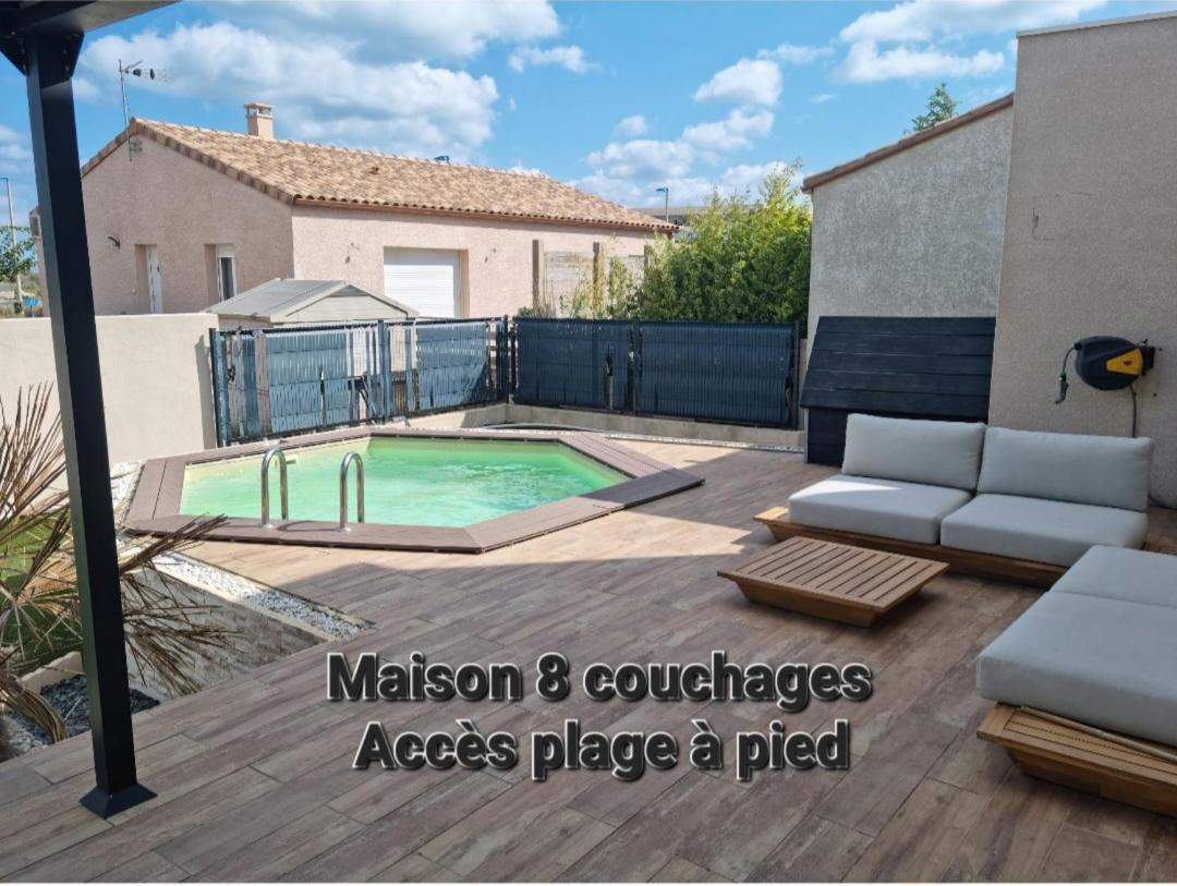 Maison 8 Couchages Clim, Plage A Pied, Petite Piscine Port-la-Nouvelle Extérieur photo